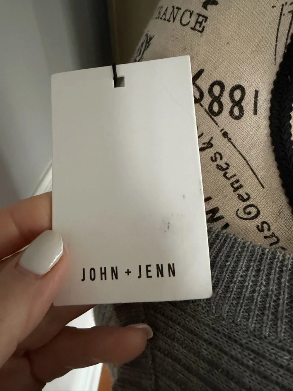 John + Jenn Gray Ribbed Cropped Button Cardigan Sweater Size XS - Picture 6 of 10